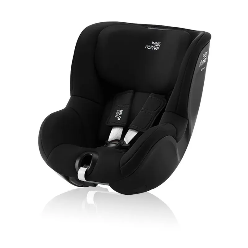 Britax Römer Dualfix 5z turvaistuin, musta päällys, taakse menosuuntaan käännettynä