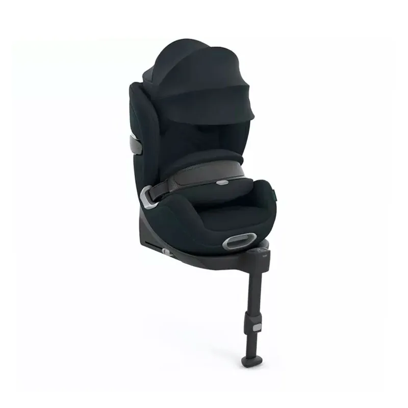 Cybex Anoris T2 i-Size turvaistuin etupanssarilla, musta päällys ja kuomu
